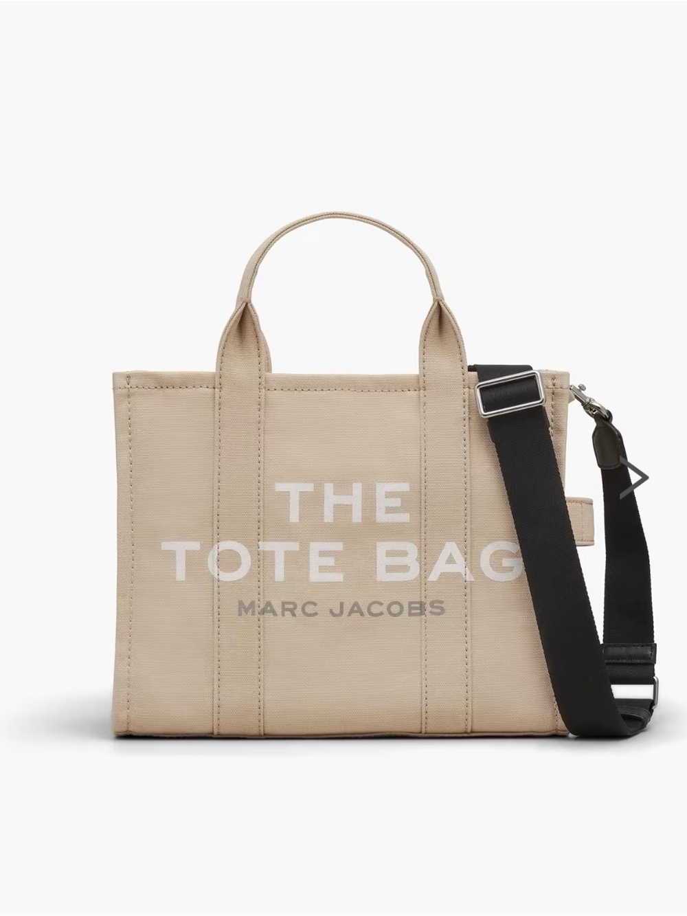 Marc Jacobs Beige The Tote Bag with Black Strap